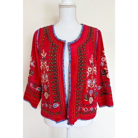 Ruby Yaya Jackets & Blazers - BNWT Ruby Yaya Red Velvet Senorita Jacket Size XS Suit 6-8